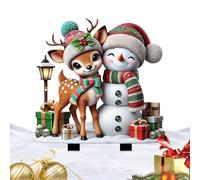 Weihnachtspfähle Für Den Außenbereich, Weihnachtspfähle Für Den Garten - 2D-Acryl--Dekorationspfähle - Freude-Yard-Schilder, Gartenstecker Freude Für Weihnachtsdekoration, Feiertags-Neujahrs-Woh