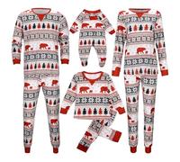Weihnachtspyjama Familie Set Damen Herren Kinder Baby Lustig 2025 Christmas Pyjama Rentier Weihnachts Schlafanzug Hose Couple Nachtwäsche Weihnachtsschlafanzüge Familie Weihnachtsoutfit Festival Party