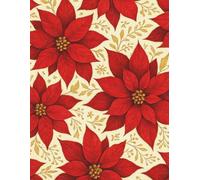 Weihnachtsstern Notizbuch,Edles Journal mit Rot-Gold Design: Schönes, leeres Notizbuch für die Weihnachtszeit | Ideal als Geschenk, Tagebuch oder Planer | Hochwertiges Design in Rot