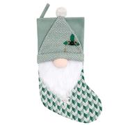 Weihnachtsstrümpfe Deko - Weihnachtsstrumpf | Befestigbare Grüne Weihnachtsstrümpfe für Kamin | Festliche Süßigkeiten für Münzen Spielzeug Mantel Tür Wand Garten Draußen - 46x22 Cm