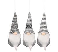 Weihnachtszwerg Deko Set 3 Stück Stoff 15x6x4cm | Plüsch Weihnachtsbaum Zwerge | Kreative Weihnachtsdekoration Figuren für Zuhause Tisch und Fenster | Vielseitige Zwergen Deko für Halloween Neujahr