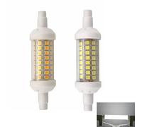 WEIHONG R7S LED luz 135mm 118mm 78mm LED varilla lámpara con base R7s 6W 9W 10W 12W Cerámica R7S Linear Tube luz AC 220-240V Pack de 2 (blanco, 78mm 6W)