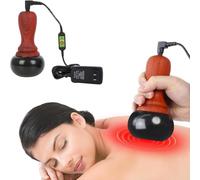 WeiiTech Hot Stones - Juego de masaje con calentador, temperatura ajustable, masajeador corporal eléctrico de piedra bian, masajeador de raspado Gua Sha para el hogar, spa, tratamiento de relajación,