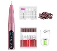 WEIKILLY Kit de taladro eléctrico de uñas 11 en 1, máquina de taladro de uñas inalámbrica de 35000 rpm, lima de uñas eléctrica profesional de gel acrílico para manicura y pedicura, portátil para