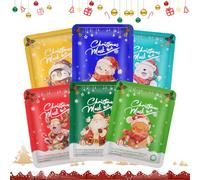 WEILAOK 6 Piezas Mascarilla Hidratante Facial, Mascarilla Facial Colageno, Mascarillas Faciales Coreanas, Mascarilla Colageno Facial Coreana, Hidratante, Antiarrugas, Máscara de Patrón Navideño