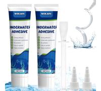 WEILAOK Acuario Bajo el Agua Pegamento Resistente Al Agua, pegamento Submarino, Pegamentos para Acuarios, Silicona acuario, pegamentos Sellante para Pecera, acuarios, Paisaje Acuático, 60ml*2