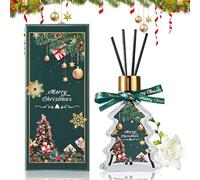 WEILAOK Difusores de Navidad, aroma de caña, aroma de Navidad, aroma natural sin productos químicos, aroma a gardenia, ambientadores para habitaciones de invierno, 100 ml (verde, B)