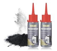 WEILAOK Grafito en Polvo, Grafito Cerraduras, Grasa Grafitada, Polvo de grafito para Lubricar Cerraduras de Puertas, Bisagras de Ventanas, Rieles de Puertas y Ventanas, etc, 60 ML*2
