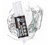 WEILAOK Pegamento Plastico Extrafuerte, Pegamento Bicomponente para Plastico, Pegamento dos Componentes, Soldadura en Frio Para Metal, Curado en 25 Minutos, Adecuado para Metal y Madera, Negro, 50 ml