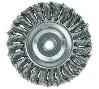 Weiler 08034 - Rueda de alambre con nudo torcido estándar de 4 pulgadas, relleno de acero de 0.118 pulgadas, agujero de eje de 1/2 a 3/8 pulgadas (paquete de 10)