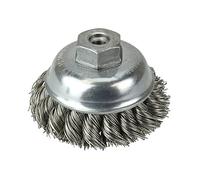 Weiler 13160 UNF - Cepillo de alambre (punta redonda, acero inoxidable, 3/8"-24 UNF)