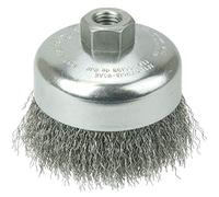 Weiler 14016 15,8 cm - 11, tamaño de alambre de 0,01 cm de diámetro, cerdas de acero, cepillo de copa de alambre engarzado