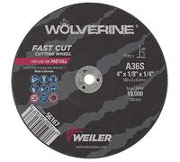 Weiler 56167 - Rueda de corte Wolverine tipo 1, A36S, 1/4" A.H. (paquete de 50)