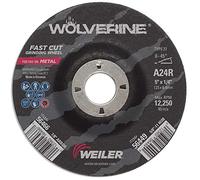 Weiler 56466 - Rueda de afilar tipo 27 de Wolverine, A24R, 7/8" A.H (25 unidades)