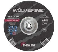 Weiler 56470 9 "x 1/4" Lobezno tipo 27 de la rueda de molienda, A24R, 5/8 "-11 unc tuerca (Pack de 10)