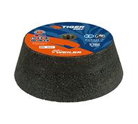 Weiler 68358 Tiger ZIRC Tipo 11 Rueda de copa acampanada, ZA16-Q, 6/4-3/4 x 2 x 5/8-11, llanta de 1 pulgada, parte trasera de 3/4 pulgadas, (paquete de 5)