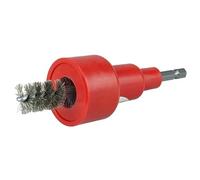 Weiler Cepillo de tubo turbo de acero inoxidable 302, vástago redondo, vástago único, diámetro interior de 1/2 pulgada, diámetro exterior de 5/8 pulgadas, diámetro de cable de 0 pulgadas, vástago de 1/4 pulgadas, 1000 rpm (paquete de 1)