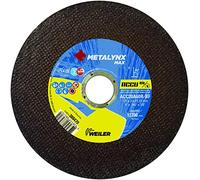 Weiler Metalynx Max ACCU F41 125X1X22,23 - Disco de corte para cortar acero inoxidable y acero | 388470 | Paquete de 25 unidades