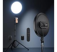 Weilisi - Anillo de luz grande con soporte de trípode de 72 pulgadas, 6500 K de visualización completa para transmisión en vivo, YouTube, TikTok, grabación de video, fotografía, trípode de luz de