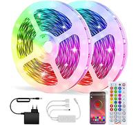 WEILY Luces LED Habitacion 10M, Bluetooth 5050 RGB Tira LED Luz, Controladas por APP, IR Control Remoto y Controlador,16 Milliones de Colores,21 Modo para DIY TV, Fiesta, Decoración del Hogar 12V
