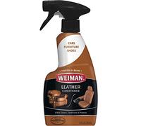 Weiman Leather Cleaner & Conditioner - Gentle Formula Cleans, Conditions and Restores Leather and Vinyl Surfaces - UV Protectants Help Prevent Cracking or Fading of Leather Sofas, Car Interiors, Shoes, Purses and More - 12 fl. oz.