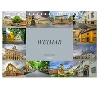 Weimar Impressionen (Tischkalender 2026 DIN A5 quer), CALVENDO Monatskalender: Hier lebten Goethe und Schiller, Weimar.