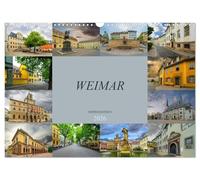Weimar Impressionen (Wandkalender 2026 DIN A3 quer), CALVENDO Monatskalender: Hier lebten Goethe und Schiller, Weimar.
