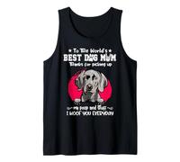 Weimaraner Best Dog Mom Dogs Lovers Funny Mothers Day Camiseta sin Mangas