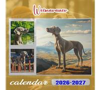 Weimaraner Calendar 2026-2027: 18 Month Planner To Keep You On Track from Sep 2026 to Dec 2027,Square 8.5 x 8.5 Inches Gift For Organizing & Planning