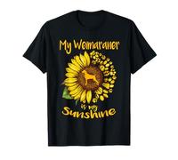 Weimaraner Dog is My Sunshine Sunflower Dog Paw Puppy Lover Camiseta