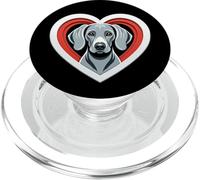 Weimaraner Heart Cute Puppy Dog Dueño PopSockets PopGrip para MagSafe