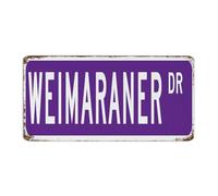 Weimaraner - Letreros de metal personalizados de 15 x 30 cm, para cocina, negocios, decoración de pared interior, placa de metal, nombre de mascota, letrero de aluminio personalizado para patio