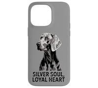 Weimaraner Love | Perro Corazón Leal Silver Soul Carcasa para iPhone 14 Pro MAX