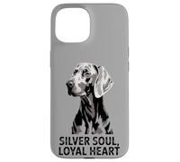 Weimaraner Love | Perro Corazón Leal Silver Soul Carcasa para iPhone 15
