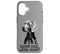 Weimaraner Love | Perro Corazón Leal Silver Soul Carcasa para iPhone 16