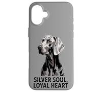 Weimaraner Love | Perro Corazón Leal Silver Soul Carcasa para iPhone 16 Plus