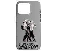 Weimaraner Love | Perro Corazón Leal Silver Soul Carcasa para iPhone 16 Pro