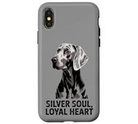 Weimaraner Love | Perro Corazón Leal Silver Soul Carcasa para iPhone X/XS