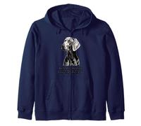 Weimaraner Love | Perro Corazón Leal Silver Soul Sudadera con Capucha