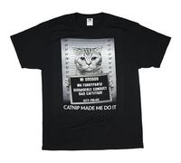 WEIMEIDA Mr Furrypants Catnip Made Me Do It T Shirt Mens Man Black 3XL