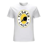 WEIMEIDA Summer T-Shirts For Men Tusker Lager Beer Elephant Alchohol T Shirt Tops Tees Men White M