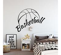 WEIMEIJIE Calcomanías de pared de baloncesto baloncesto deportivo chico dormitorio sala de baloncesto interior arte apliques vinilo pegatina de pared decoración del hogar pelota 57x72 cm