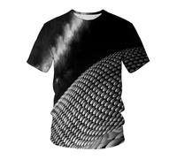 WEIMEIJIE Camiseta de Verano para Hombre con Estampado 3D de guijarros y Cielo Nocturno Creativo, Camiseta de Manga Corta con Cuello Redondo, Tendencia Urbana, Tops Casuales