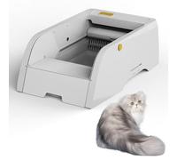 WEIMILOR Caja de Arena para Gatos automática y Abierta, Mejorada, autolimpiante, Que Puede Utilizar Arena aglomerante para Gatos, antipellizcos y sin Olor