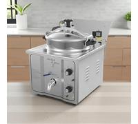 WEIMILOR Freidora a presión eléctrica Profesional de 16 L para encimera: 3000 W, Acero Inoxidable, con Temporizador y Bloqueo de Seguridad, freidora económica (16,23 galones) para Pollo crujiente
