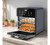 WEIMILOR Freidora de Aire Caliente de 10 l, Mini Horno de 1350 W con 7 Accesorios, Pantalla LED, precalentamiento y Mantenimiento del Calor, deshidratador de Frutas, 10 programas
