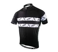 weimostar Ciclismo Jersey hombres bike tops camisa manga corta carretera Bicicletas ropa verano, Hombre, Barra negra, XXL