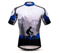 Weimostar Ciclismo Jersey para Hombre Tops de Bicicleta MTB Jersey Zip Mountain Road Ropa Bicicleta equitación Top Sports Racing Shirt Ropa Deportiva Masculina L