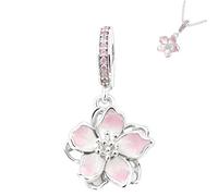 WEIMU Charms Plata Colgante S925 para pulseras, colgante stopper charm, beads charms, compatible con pulseras europeas y collar para mujer, m, Plata de ley, Circonita cúbica