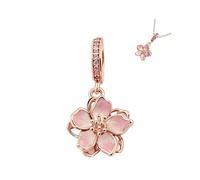 WEIMU Charms Plata Colgante S925 para pulseras, colgante stopper charm, beads charms, compatible con pulseras europeas y collar para mujer, m, Plata de ley, Circonita cúbica